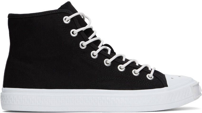 Acne Studios Black & White Canvas Sneakers - Picture 5