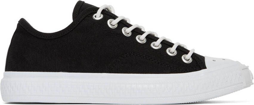 Acne Studios Black Canvas Low Sneakers
