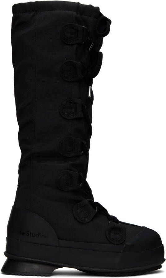 Acne Studios Black Lace-Up Boots - Picture 5