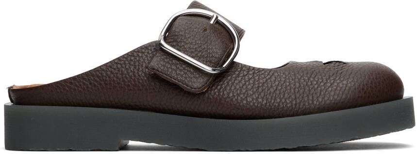 Acne Studios Brown Buckle Mules - Picture 5