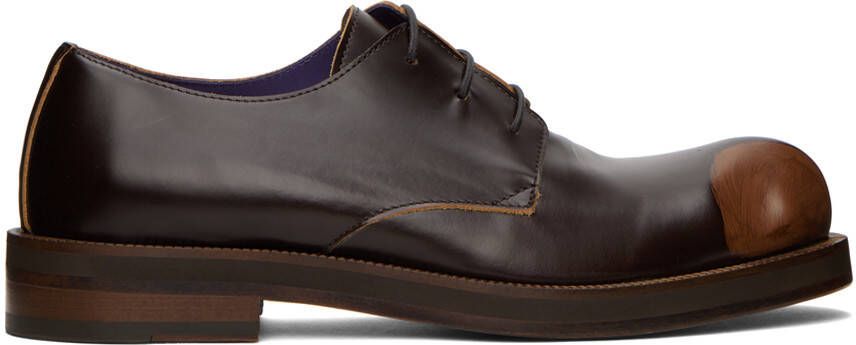Acne Studios Brown Bump Finish Derbys - Picture 5