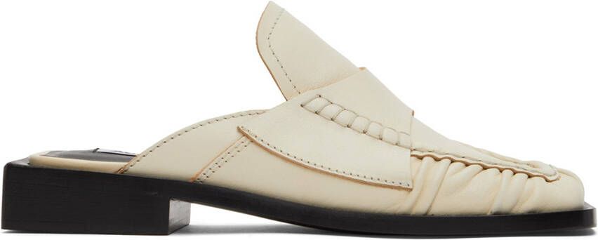 Acne Studios Off-White Square Toe Loafers