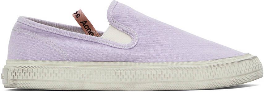 Acne Studios Purple Ballow Tumbled Slip-On Sneakers - Picture 5