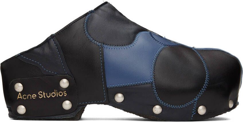 Acne Studios SSENSE Exclusive Black & Blue Bloggi's Clogs