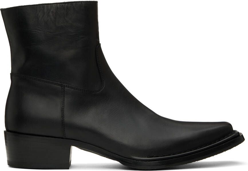 Acne Studios SSENSE Exclusive Black Zip Boots - Picture 5