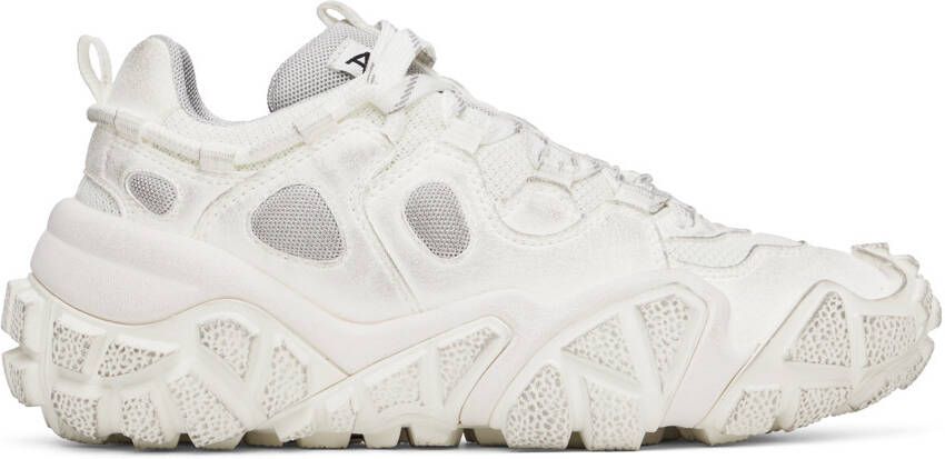 Acne Studios White Bolzter Tumbled Sneakers - Picture 5