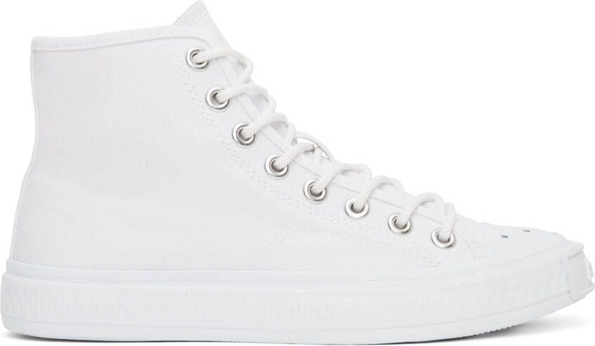 Acne Studios White Canvas High Sneakers