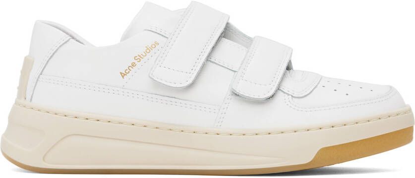 Acne Studios White Velcro Strap Sneakers - Picture 5