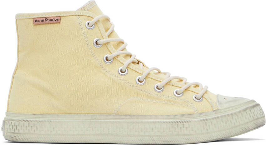 Acne Studios Yellow Ballow Tumbled High Sneakers - Picture 5