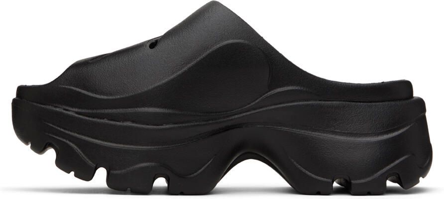 Adidas by Stella McCartney Black Peep Toe Clogs - Picture 3