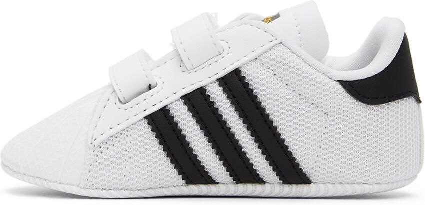 Adidas Kids Baby White Superstar Crib Sneakers - Picture 3