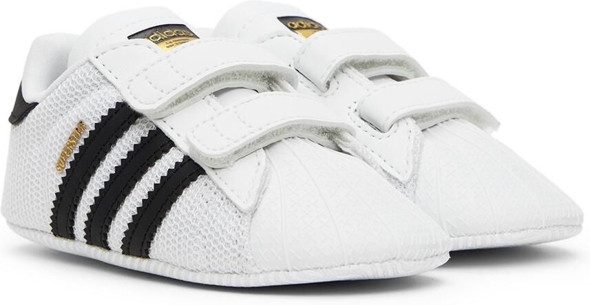 Adidas Kids Baby White Superstar Crib Sneakers - Picture 2
