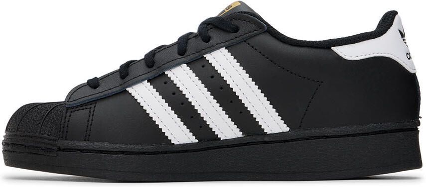 Adidas Kids Black Superstar Sneakers - Picture 3