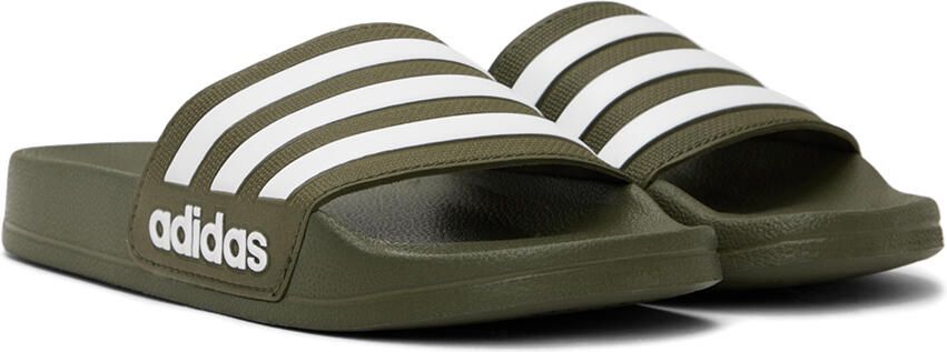 Adidas Kids Khaki Adilette Shower Little Kids Slides - Picture 2