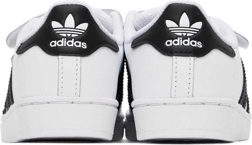 Adidas Kids White & Black Superstar Little Kids Sneakers - Picture 2