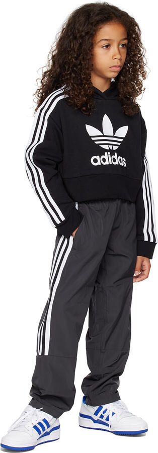 Adidas Kids White & Blue Forum Low Big Kids Sneakers - Picture 4