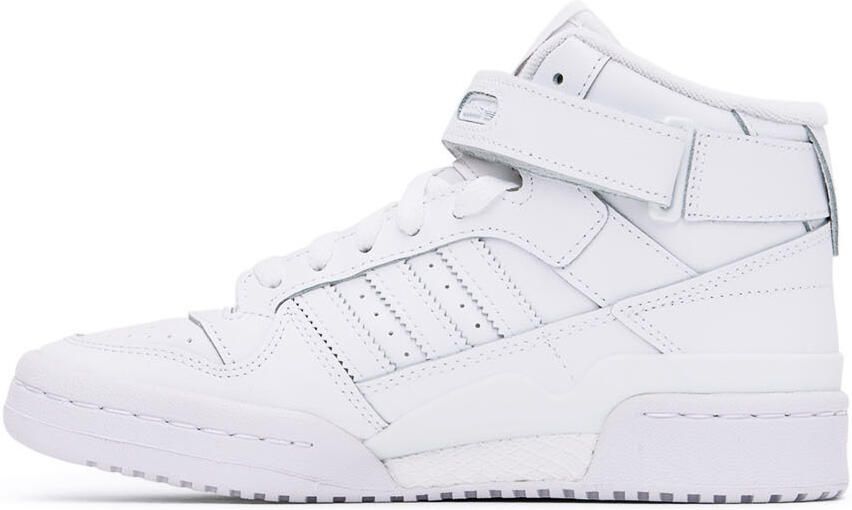 Adidas Kids White Forum Mid Big Kids Sneakers - Picture 3