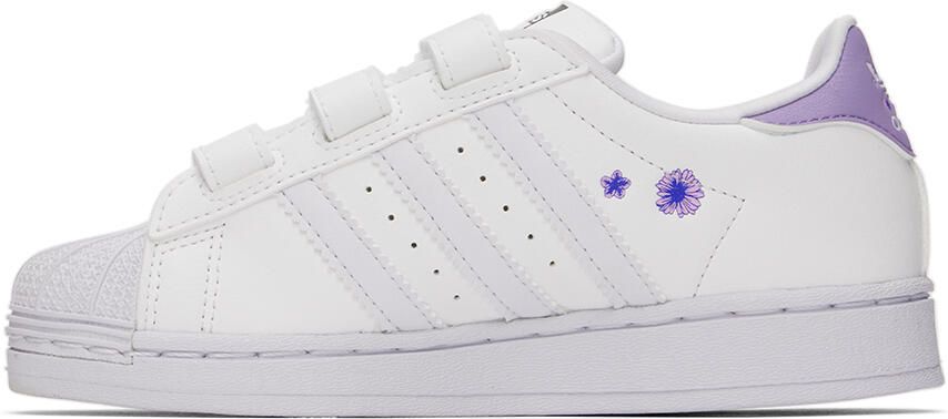 Adidas Kids White Superstar Little Kids Sneakers - Picture 3
