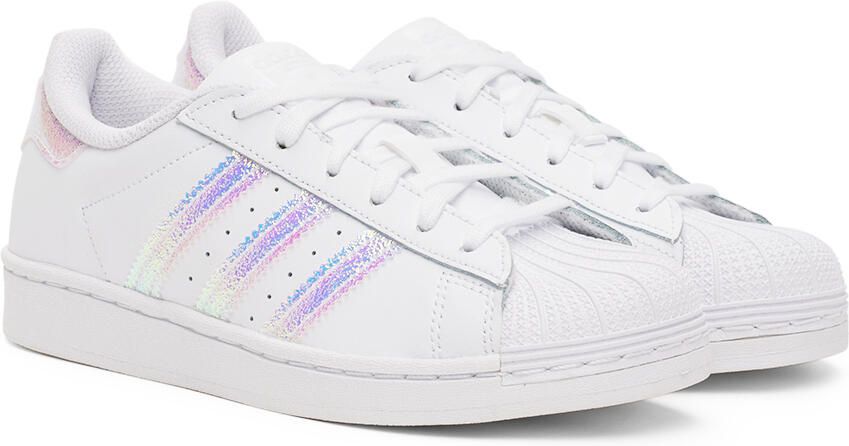Adidas Kids White Superstar Little Kids Sneakers - Picture 2