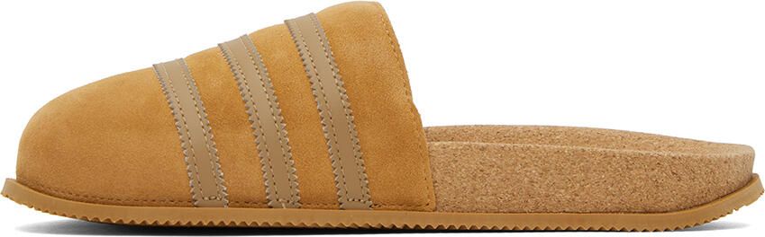 Adidas Originals Beige Adimule Lea Slippers - Picture 4