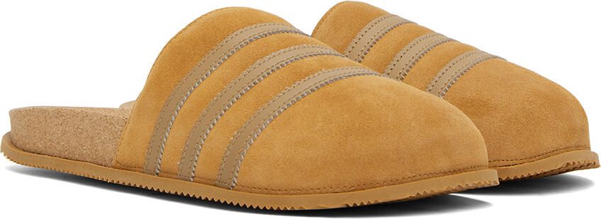 Adidas Originals Beige Adimule Lea Slippers - Picture 2