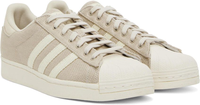 Adidas Originals Beige Superstar Sneakers - Picture 2