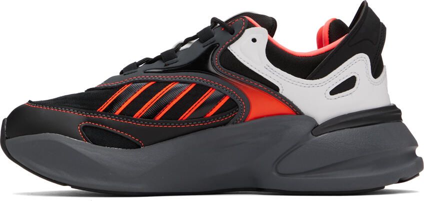 Adidas Originals Black & Red Ozmorph Sneakers - Picture 3
