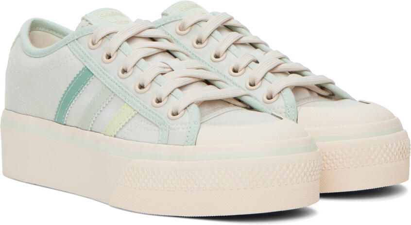 Adidas Originals Green Nizza Platform Sneakers - Picture 2