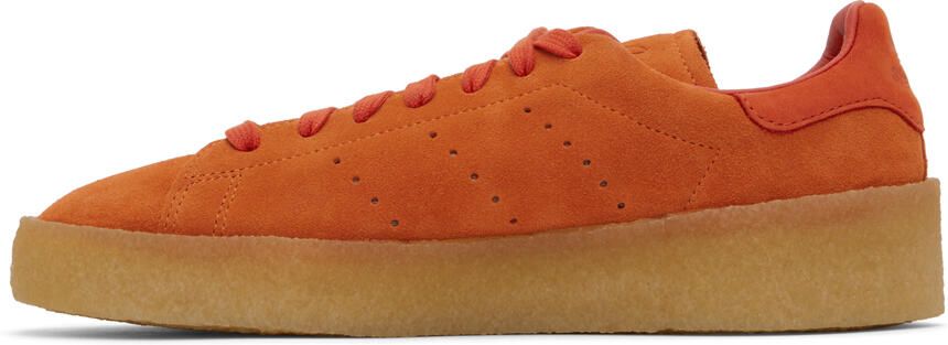 Adidas Originals Orange Stan Smith Crepe Sneakers - Picture 3