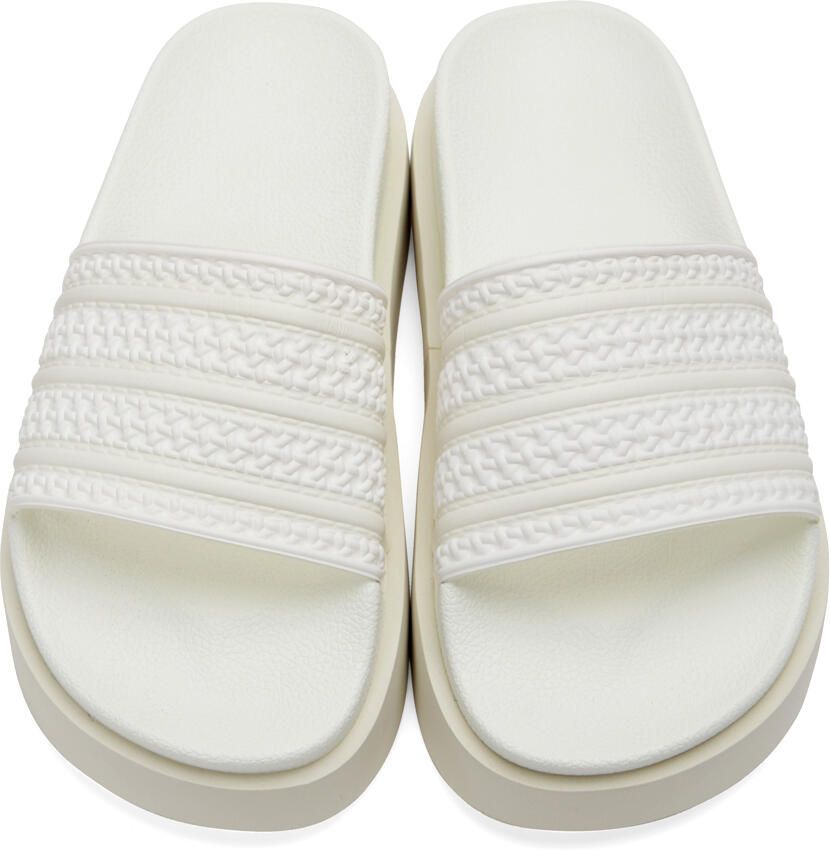 Adidas Originals White Adilette Bonega Slides