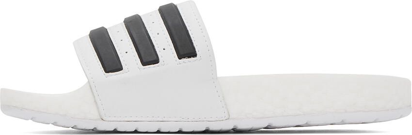 Adidas Originals White Adilette Boost Sandals - Picture 3