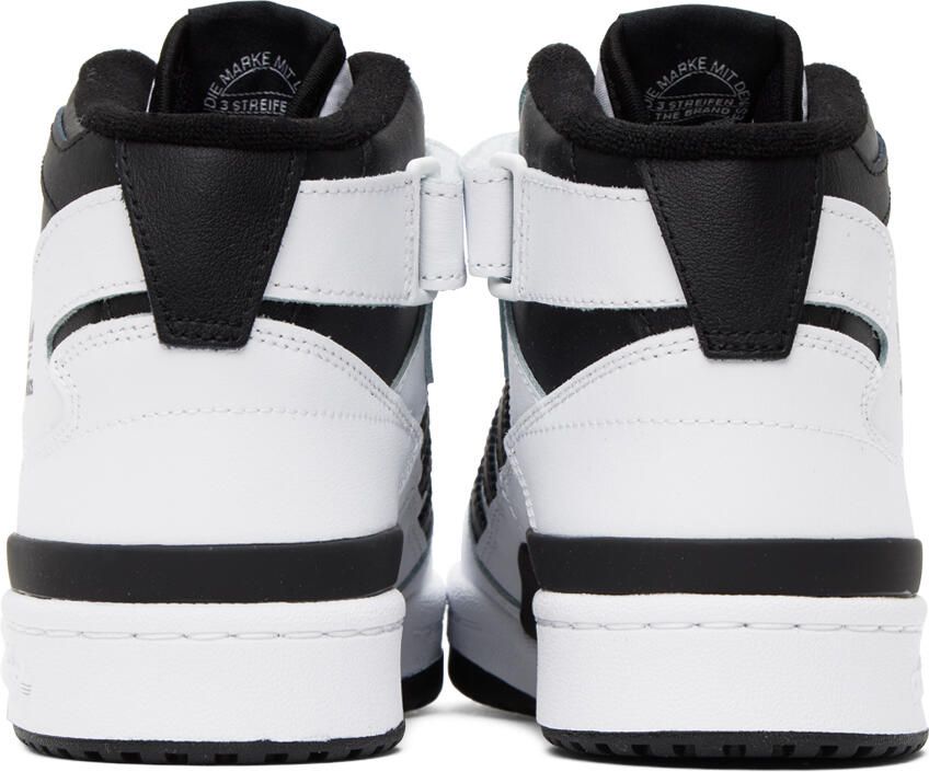 Adidas Originals White & Black Forum Mid Sneakers