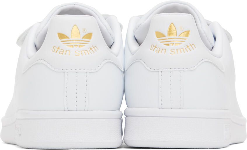 Adidas Originals White & Gold Stan Smith Sneakers