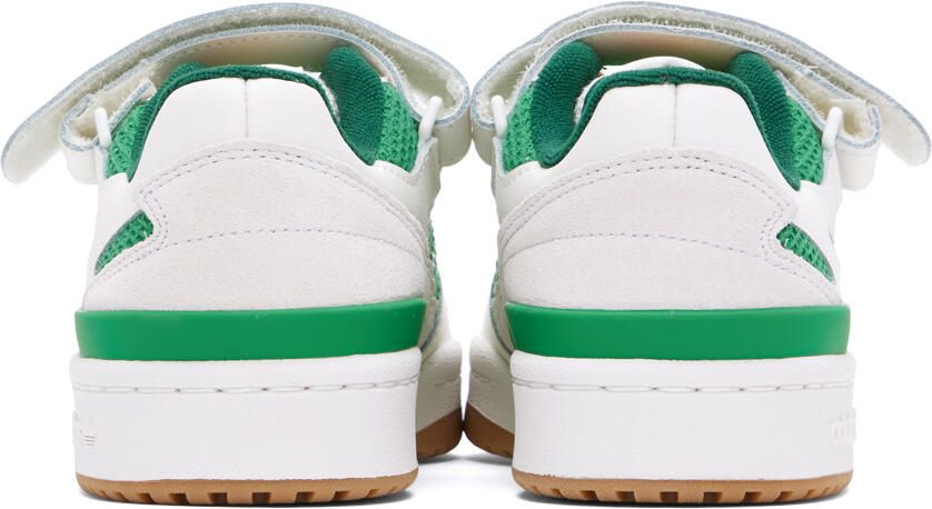 Adidas Originals White & Green Forum Low Sneakers