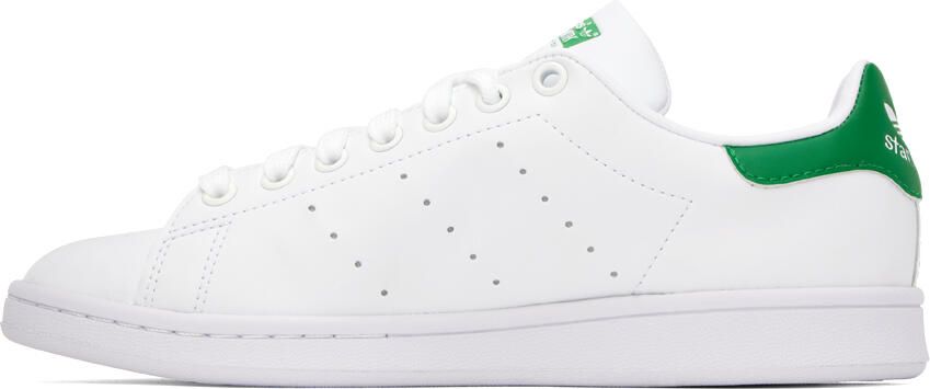 Adidas Originals White & Green Stan Smith Sneakers - Picture 18