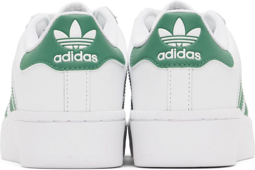 Adidas Originals White & Green Superstar XLG Sneakers