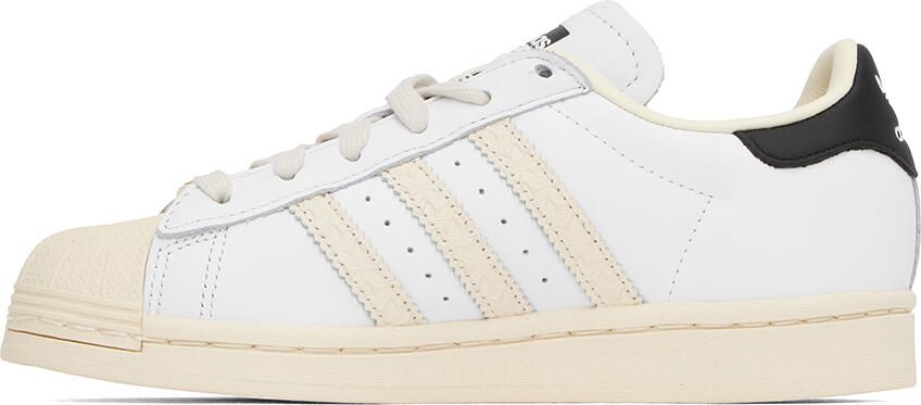 Adidas Originals White & Off-White Superstar Sneakers - Picture 3