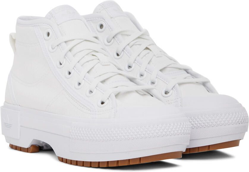 Adidas Originals White Nizza Trek Platform Sneakers - Picture 3