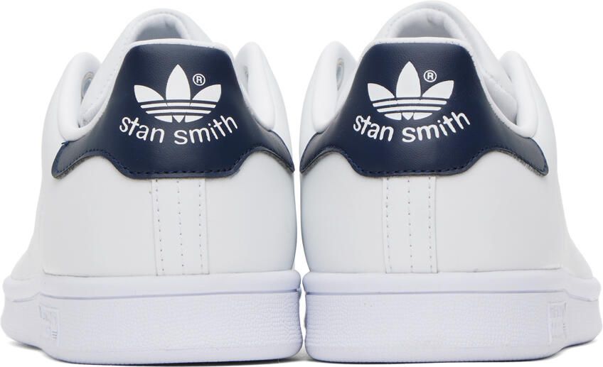 Adidas Originals White & Navy Stan Smith Sneakers