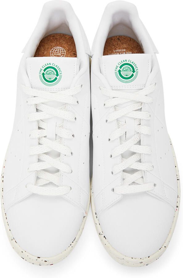 Adidas Originals White Vegan Leather Stan Smith Sneakers