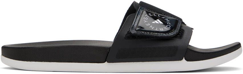 Adidas by Stella McCartney Black Velcro Slides - Picture 3