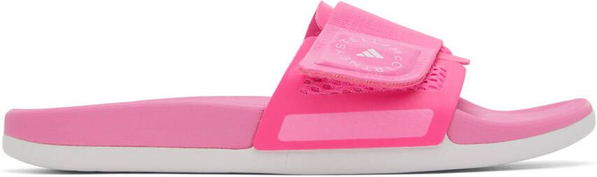 Adidas by Stella McCartney Pink Velcro Slides - Picture 5