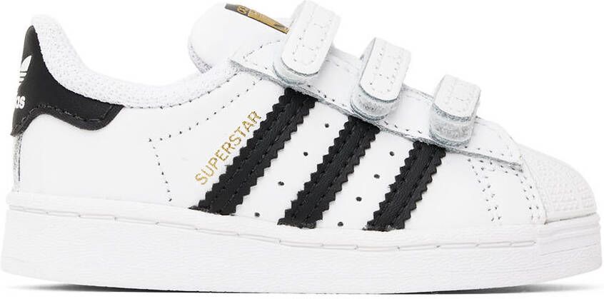 Adidas Kids Baby White & Black Superstar Sneakers - Picture 4