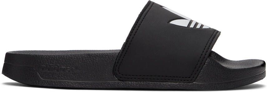 Adidas Kids Black Adilette Lite Big Kids Slides - Picture 5