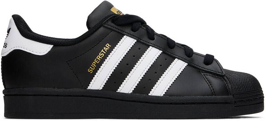 Adidas Kids Black & White Superstar Big Kids Sneakers - Picture 3