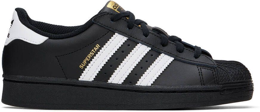 Adidas Kids Black Superstar Sneakers - Picture 4