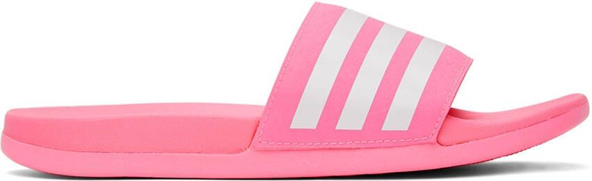 Adidas Kids Pink Adilette Comfort Little Kids Slides - Picture 5