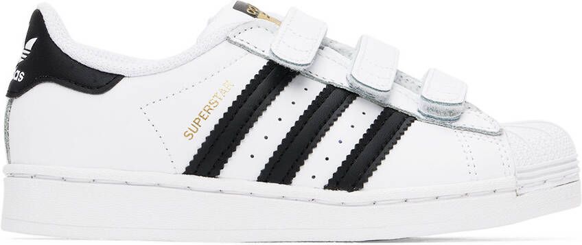 Adidas Kids White & Black Superstar Little Kids Sneakers - Picture 6