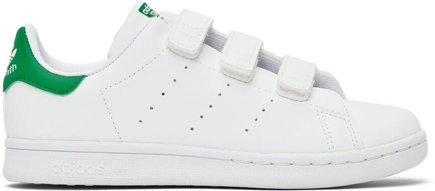 Adidas Kids White & Green Stan Smith Little Kids Sneakers - Picture 5