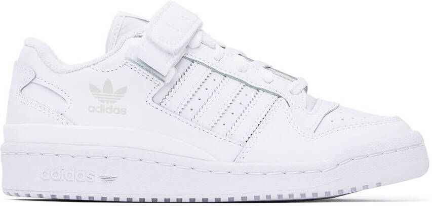 Adidas Kids White Forum Low Big Kids Sneakers - Picture 7